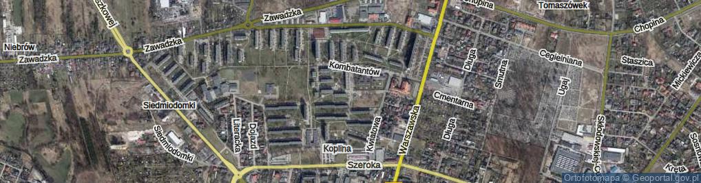 Zdjęcie satelitarne o. Maksymiliana Marii Kolbego ul.